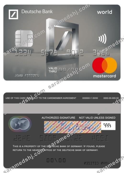 Germany Deutsche Bank platinum mastercard